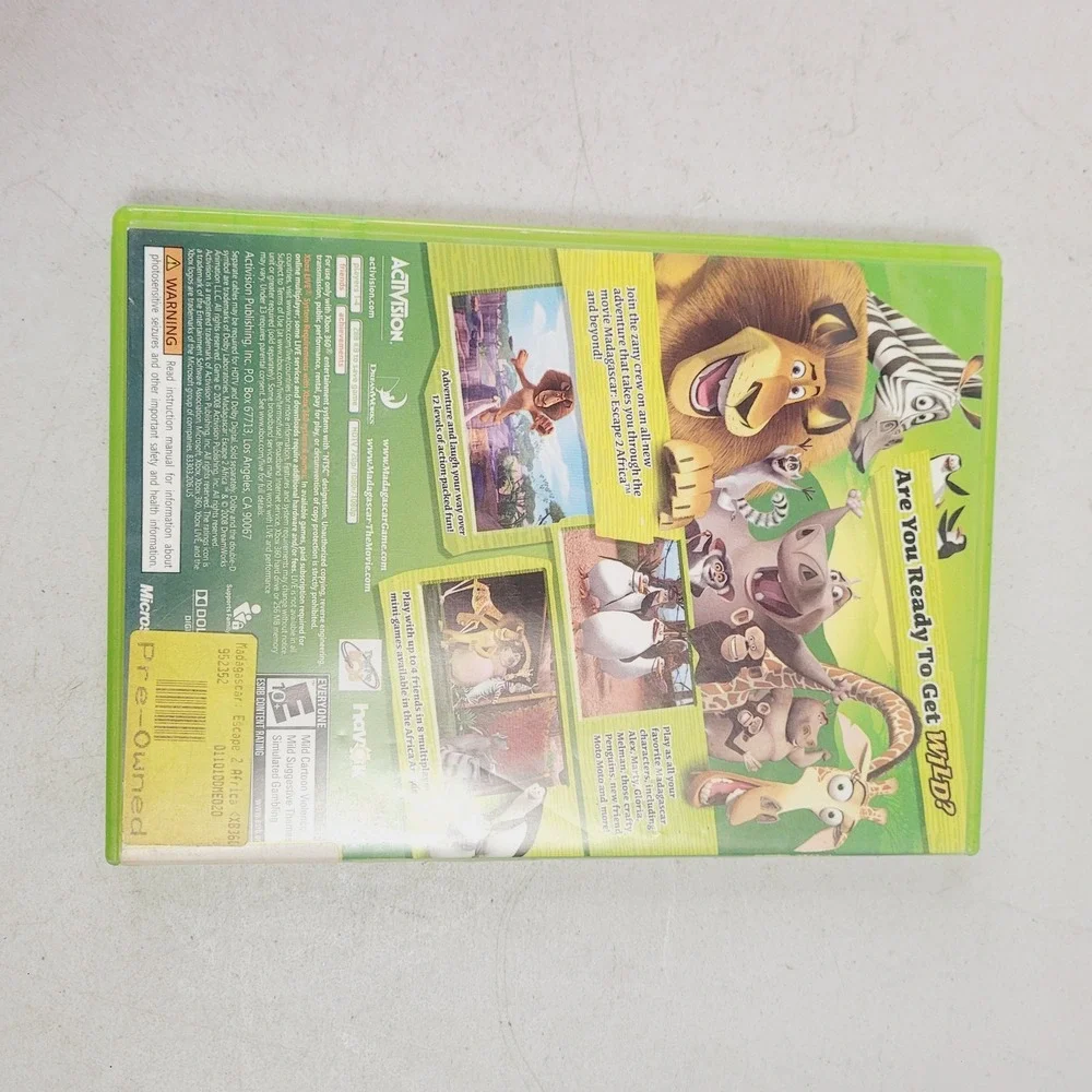 Madagascar Escape 2 Africa Video Game Xbox 360 Green Action Adventure